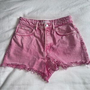 ZARA Denim Shorts in Pink